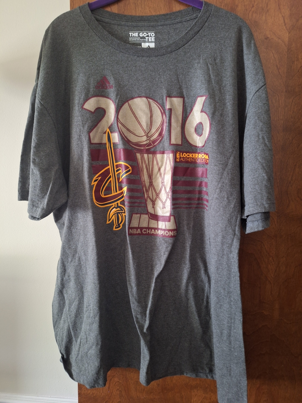 adidas Gray Cleveland Cavaliers 2016 NBA Champions T-Shirt